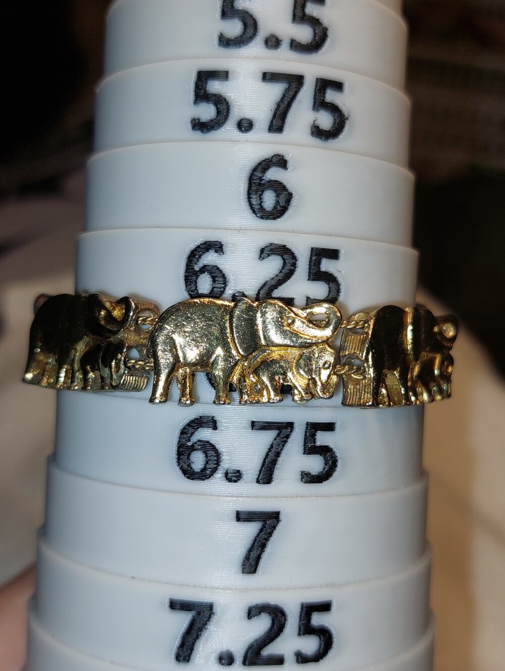 Vintage Gold Elephant Link Bracelet Gold Tone